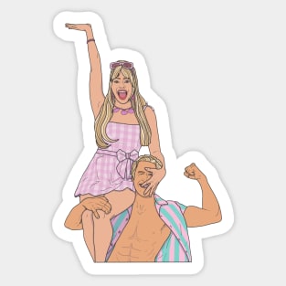 Barbie and Ken Sticker